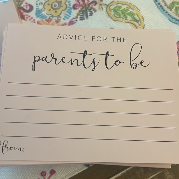 100 Advice Cards for baby shower. Blush pink. 4x6. Never used! Fun activity! - Picture 2 of 4